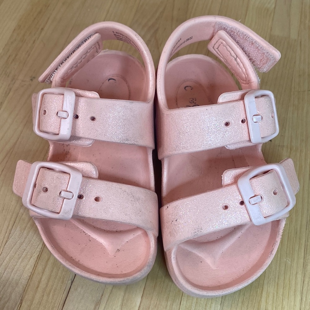 Cat & jack coral sparkle sandals